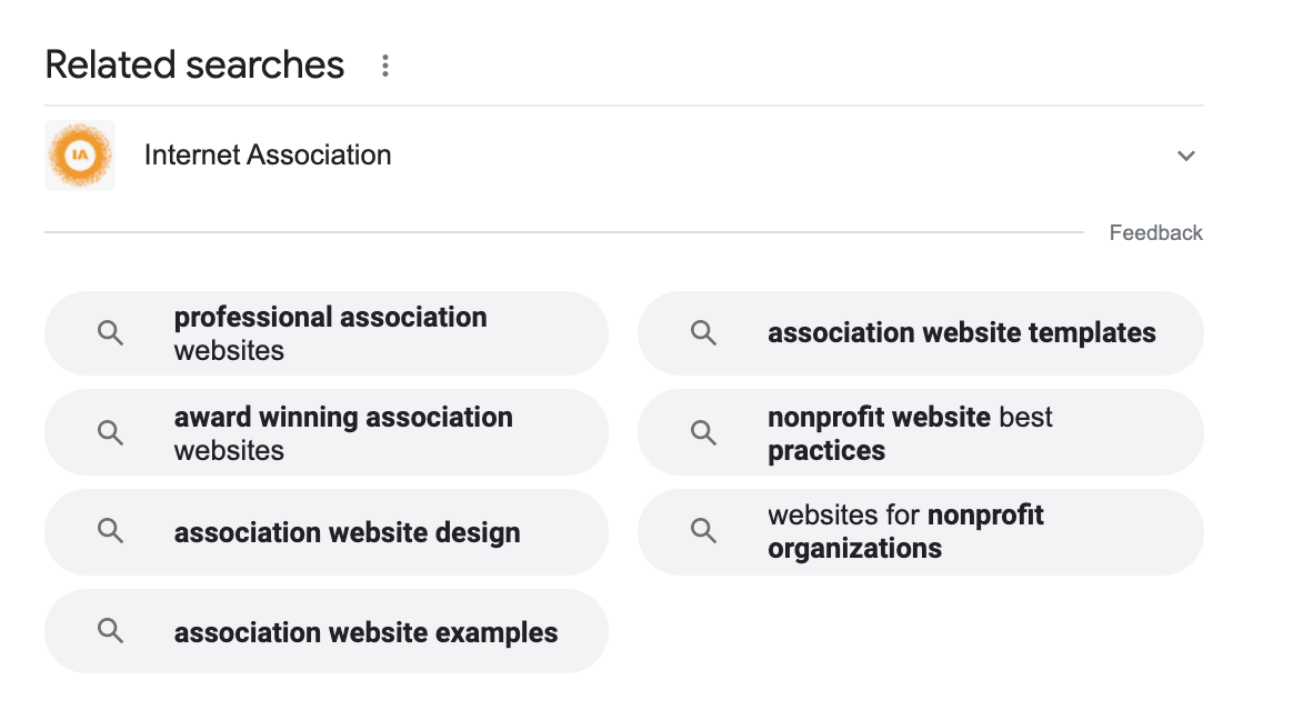 Google related searches
