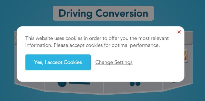 accept cookies notification